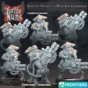 Battle Nun w/ Magma Cannons | 32mm Scale | Across The Realms
