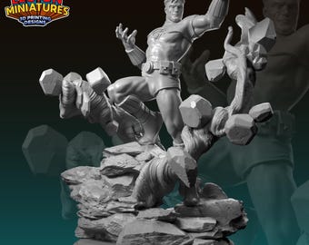 Seismic Earthbound Champion | 30mm 32mm | Crisis Protocol | Superhero Miniatures | DnD Minis | Legion Miniatures