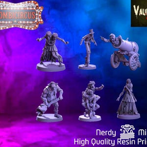 Circus Zombies #1 | 30mm 32mm | Zombie Miniatures | Zombicide | Zombicircus | Vaultz