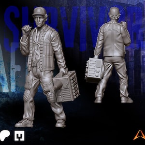 Engineer Guy | Survivor Miniatures | Last of Us | Zombicide Minis | 30mm 32mm | Aftermath Studios