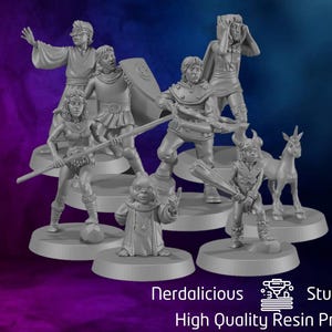 DnD Cartoon Show Miniatures Unpainted 28mm or 32mm Dungeons and Dragons