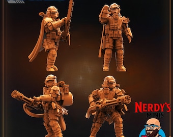 Soldados de la Democracia RS-40 / 30 mm 32 mm / Aliens vs. Humanos / Papsikels / Miniaturas de ciencia ficción