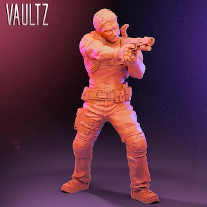 Chris | Survivor Miniature | Resident Evil Fan Art | 30mm 32mm | Vaultz