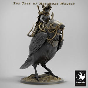 Mounted Magpie Standing | 30mm Scale | Tale of the Archduke of Mousin Vol. 1 | | DnD Minis | Rescale Miniatures