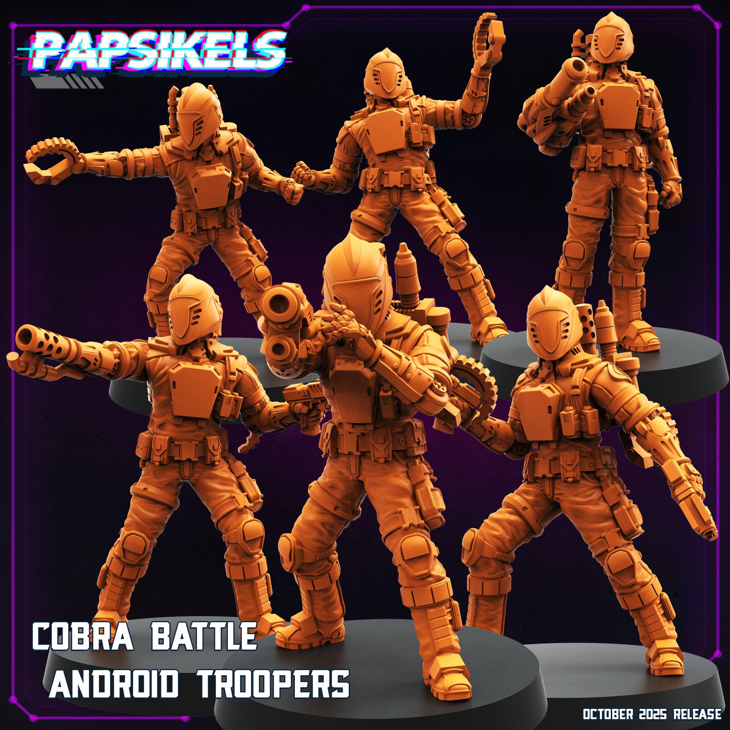 Cobra Battle Android Troopers | 30mm 32mm | Cyberpunk | GI Joe | Troop ...