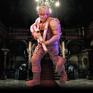 Carlos | Survivor Miniature | Resident Evil Fan Art | 30mm 32mm | Vaultz