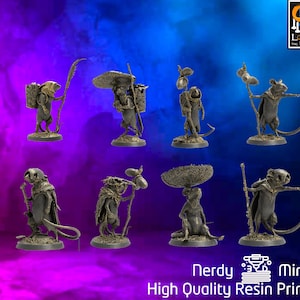 Mouse Citizens Group #2 | 30mm Scale | Tale of the Archduke of Mousin Vol. 1 | | DnD Minis | Rescale Miniatures