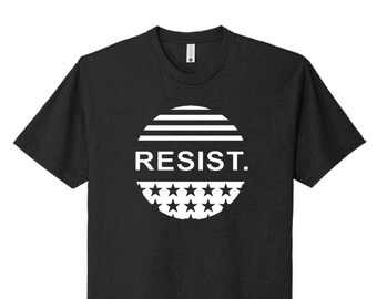 RESIST Shirt, Resistance Political or Protest Shirt, Community is Resistance, Resist Political V-Neck, Anti Trump tee, Distressed Flag Shirt