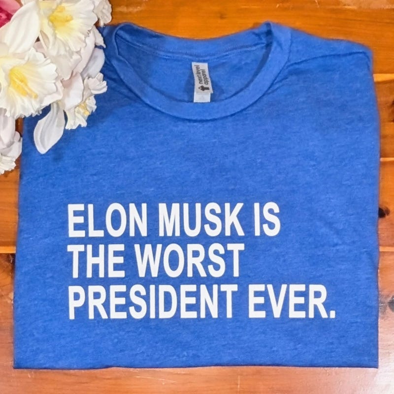 T-shirt "Stop Tesla Boycott" Anti-Elon Musk - Pins N' Grins, Neuf Avec étiquette
