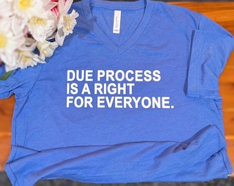 Due Process Is A Right For Everyone, Due Process Shirt & V-Neck, Anti Trump Shirt, Democrat Apparel, Anti ICE tee, Rally Protest Shirt