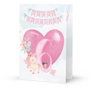 Personalisierte Karte zum 6.Geburtstag