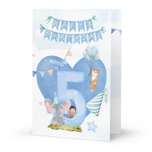 Carte personnalisée - 5e anniversaire