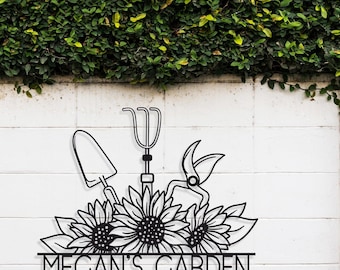 Personalisiertes Gartenschild aus Metall