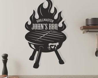 Personalisiertes BBQ Grill Schild, Benutzerdefinierte Metallwanddekor