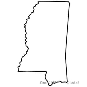 Fichiers SVG contour Mississippi | Mississippi Silhouette fichiers SVG | Fichiers coupés Mississippi | Images clipart carte de l'état du Mississippi