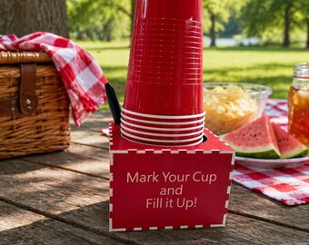 Red Solo Cup Holder, Party Cup Holder, Mark Your Cup, Solo Cup Caddy