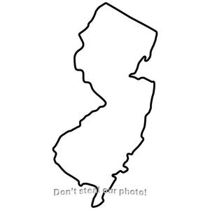 Arquivos SVG de contorno de Nova Jersey | Arquivos SVG de silhueta de Nova Jersey | Arquivos de corte de Nova Jersey | Clip Arts de mapa do estado de Nova Jersey