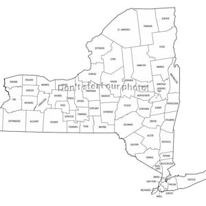 Fichiers SVG, contour des comtés de New York, Silhouette, couper des fichiers, fichiers vectoriels, carte de l'État Clip Art