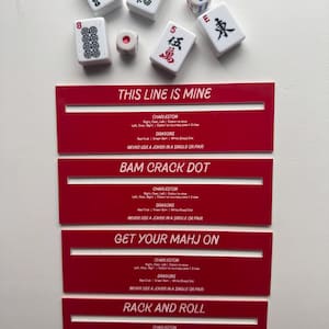 Juego de cuatro lectores de Mahjong Line Finder / Guía de reglas de Mahjong