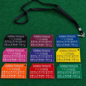 Aurebesh to English Star Wars Language Translator / Decoder Card