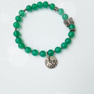 Sterling Silver Oxidized Charm Bracelets｜Natural Gemstone Beaded Bracelets with Vintage Charms | Handmade Lucky Jewelry | Gift for Women｜