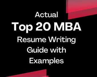 MBA Application Resume Bullet Point Writing Guide with Examples