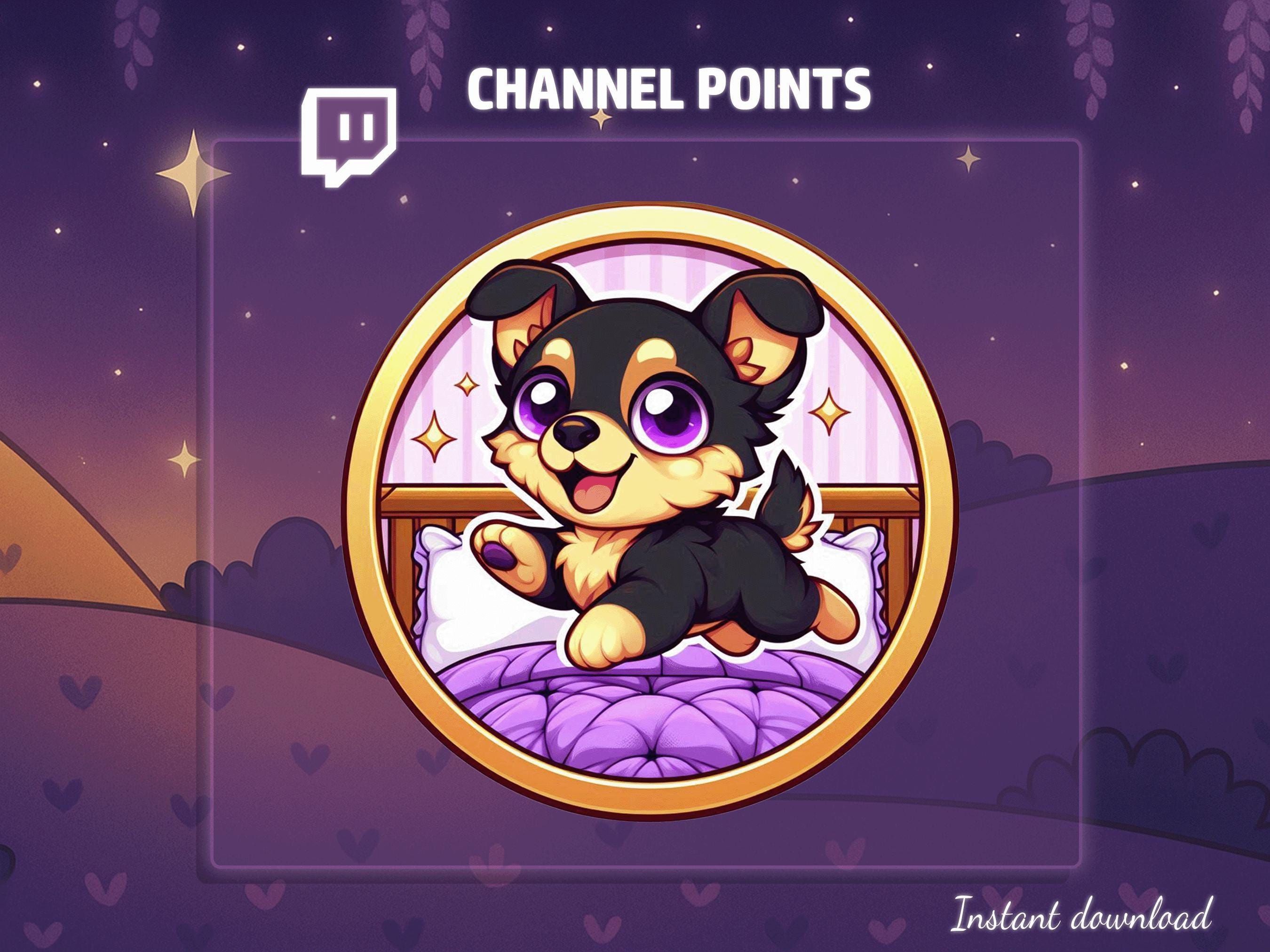 Jumping Dog Channel Point Icons – Fun and Adorable Dog PNGs for Twitch Rewards, Perfect for Energetic Streamers and Pet-Themed Channels