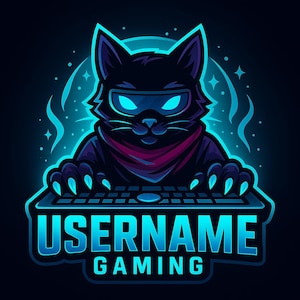Custom Logo | Cat Logo, Mascot Logo, Gaming Logo, Twitch logo, YouTube logo, Twitch graphic, Esports logo, Twitch Banner, Custom Emotes