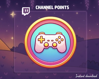 Magical Gamepad – Fantasy Twitch Channel Point Icon, Gamer Reward Icon, High-Resolution Twitch PNG, Controller Emote for Streamers