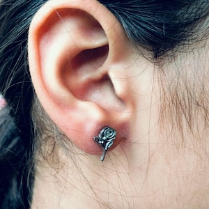 Flower Stud Earrings Women Korean Daisy Mandala Rose Lotus Earings Piercing Jewelry Plant Oorbellen Xmas Gift Gift for her