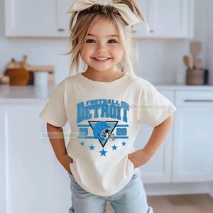 Detroit Football Toddler T-Shirt: Vintage Style Game Day Tee