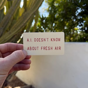 A.I. não sabe o que é ar fresco - Adesivo