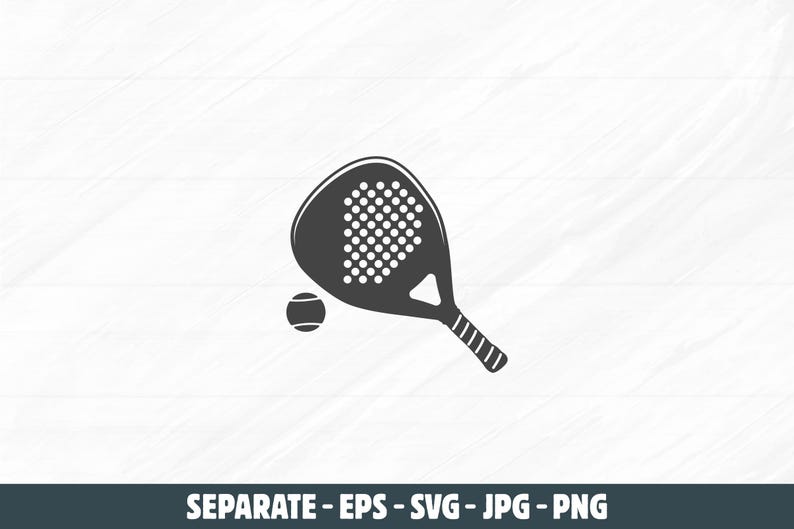Padel Racket SVG: Tennis Silhouette, Digital Files - Etsy