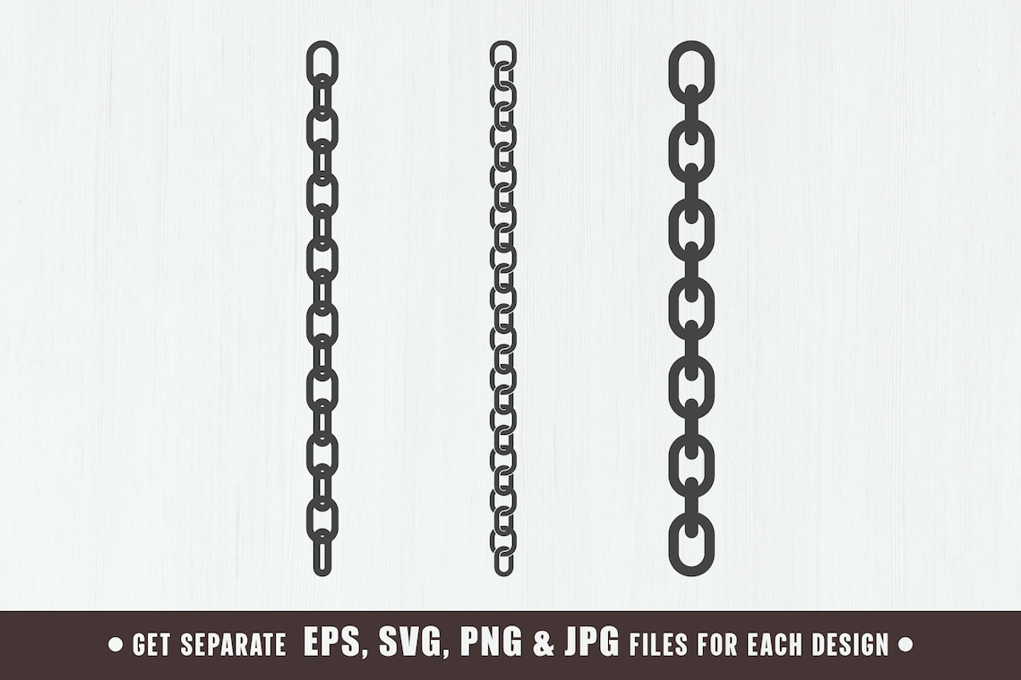 Chain SVG, Chain Silhouette, Chain Vector Clipart, Metal Chain ...