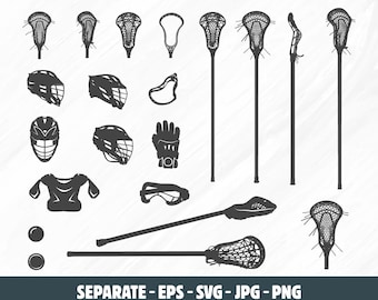 Lacrosse svg, Lacrosse silhouettes, Lacrosse sticks and helmet svg, Lacrosse stick svg, Lacrosse helmet svg, Lacrosse sports bundle.