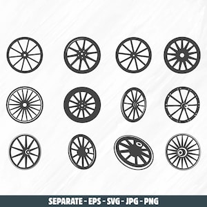 Wagon wheel svg, Wagon wheel silhouette, Wagon wheel vector, Wooden wagon wheel svg, Wooden wagon wheel silhouette, Wagon wheel clipart.