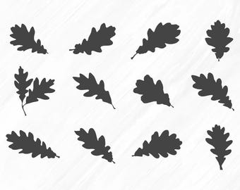 Oak Leaf Silhouette: Vector Clipart (Digital Download)