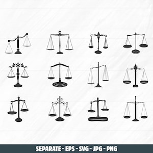 Weight balance scale svg, Weight balance scale silhouette, Justice weight scale silhouette, Justice weight scale svg, Balance scale clipart.