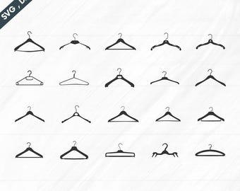 Paquete SVG de percha: silueta vectorial (descarga digital)