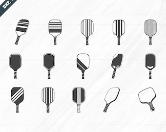 Pickleball Paddle & Schläger SVG Bundle: Silhouette Vektorgrafik