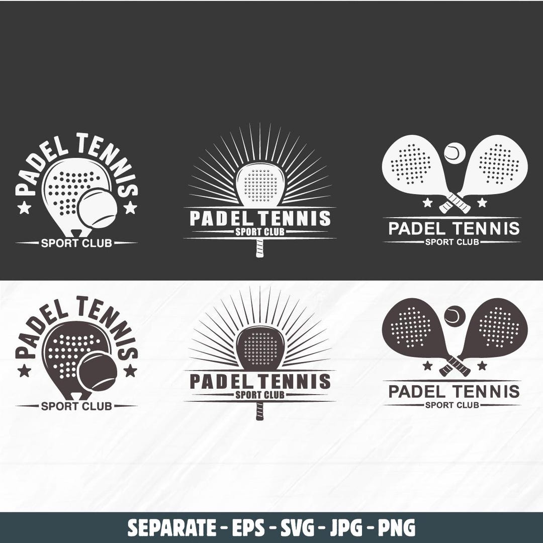Paddle Tennis Logo Bundle, Racket Icon Vector (digital Files) - Etsy