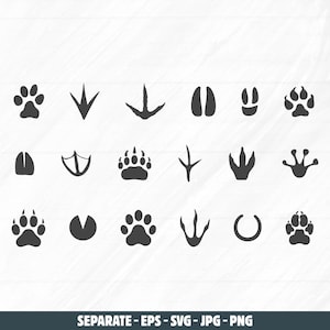 Animal Footprint Silhouette, Animal Footprint Svg, Animal Footprint Vector, Animal Tracks Svg, Animal Tracks Silhouette.