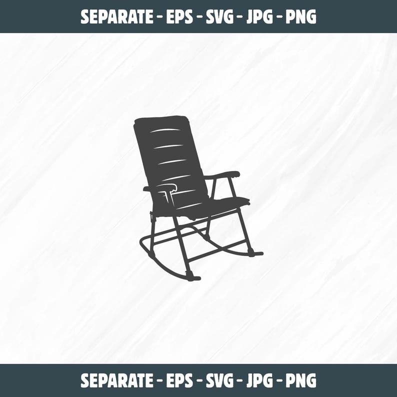 Camping Chair Svg, Camping Rocking Chair Svg, Camping Chair Silhouette ...