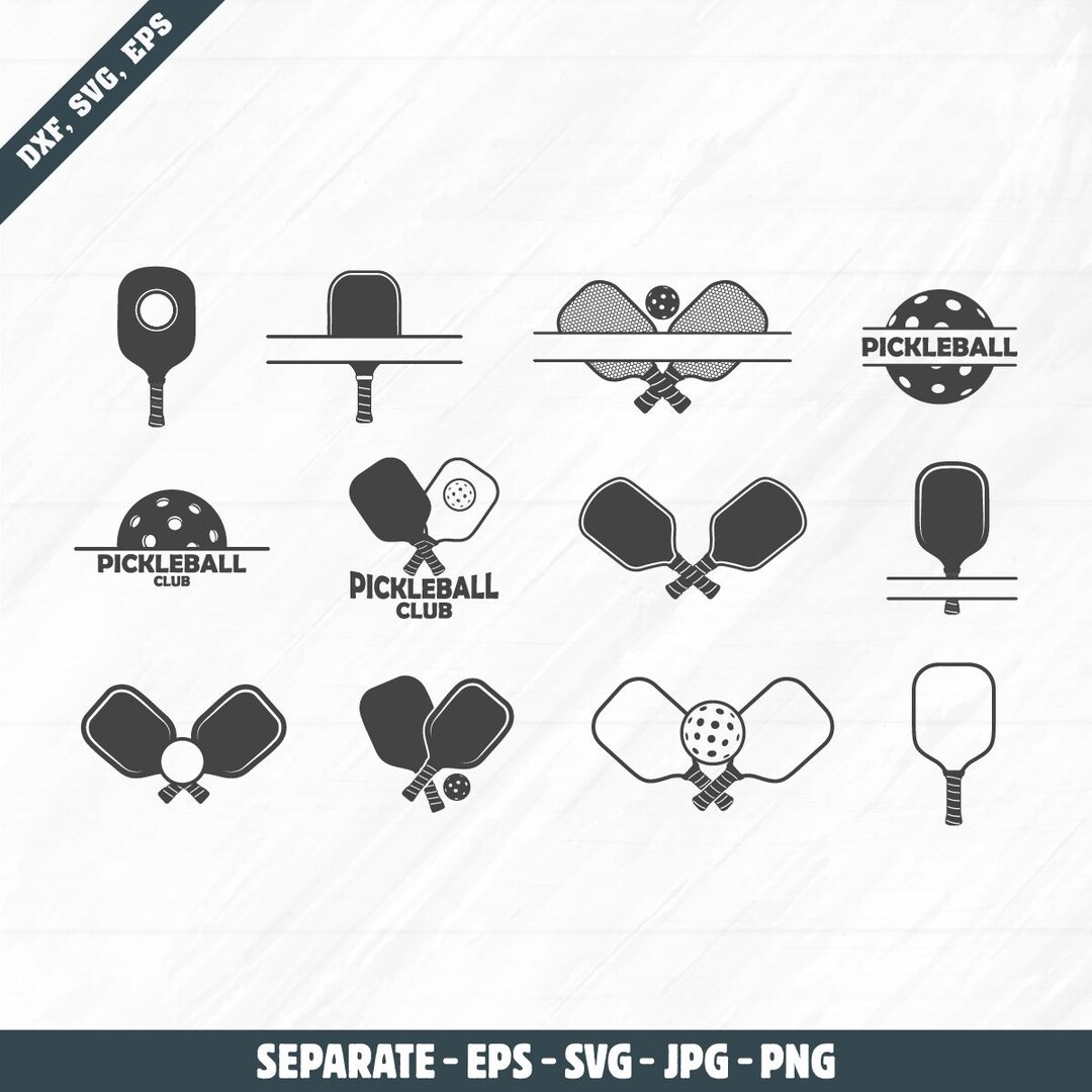 Pickleball Rackets Logo Pickleball Monogram Logo: Racket SVG Bundle (digital Download) - Etsy