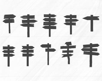 Signpost SVG Bundle, Signpost Dxf, Signpost Png, Signpost Vector ...