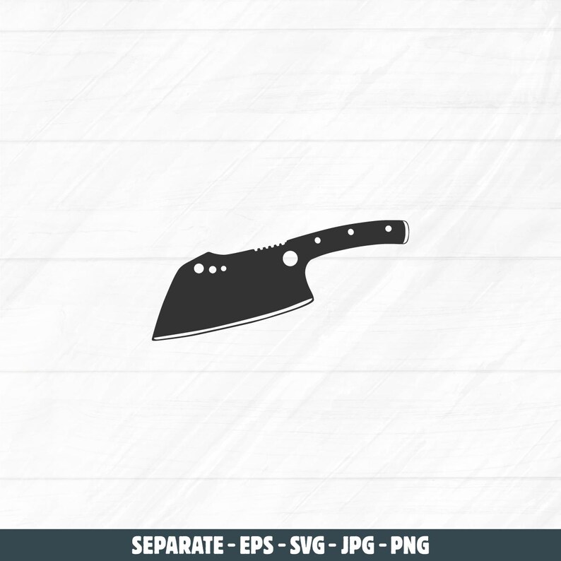 Kitchen Knife Silhouette SVG: Chef Knife Vector Graphics (digital Files ...