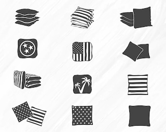 Cornhole bag svg, Cornhole silhouette, Cornhole svg, Corn hole toss silhouette, Corn hole toss svg, Cornhole bag clipart, Corn hole game svg
