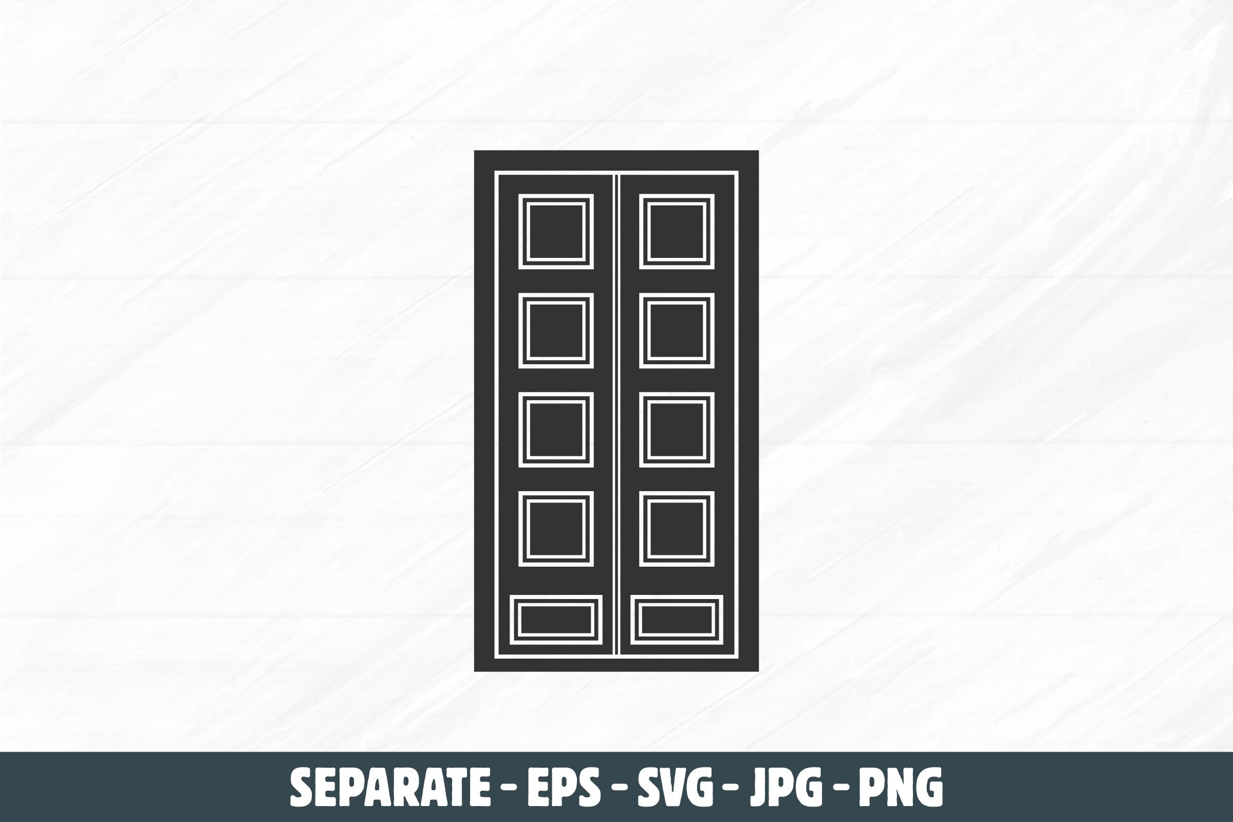 ドアのシルエット、ドアの svg、木製ドアの svg、ドアのアイコン、ドアのロゴ、寝室のドアの svg、ドアのベクター セット。 - Etsy 日本, image size:2400x1600