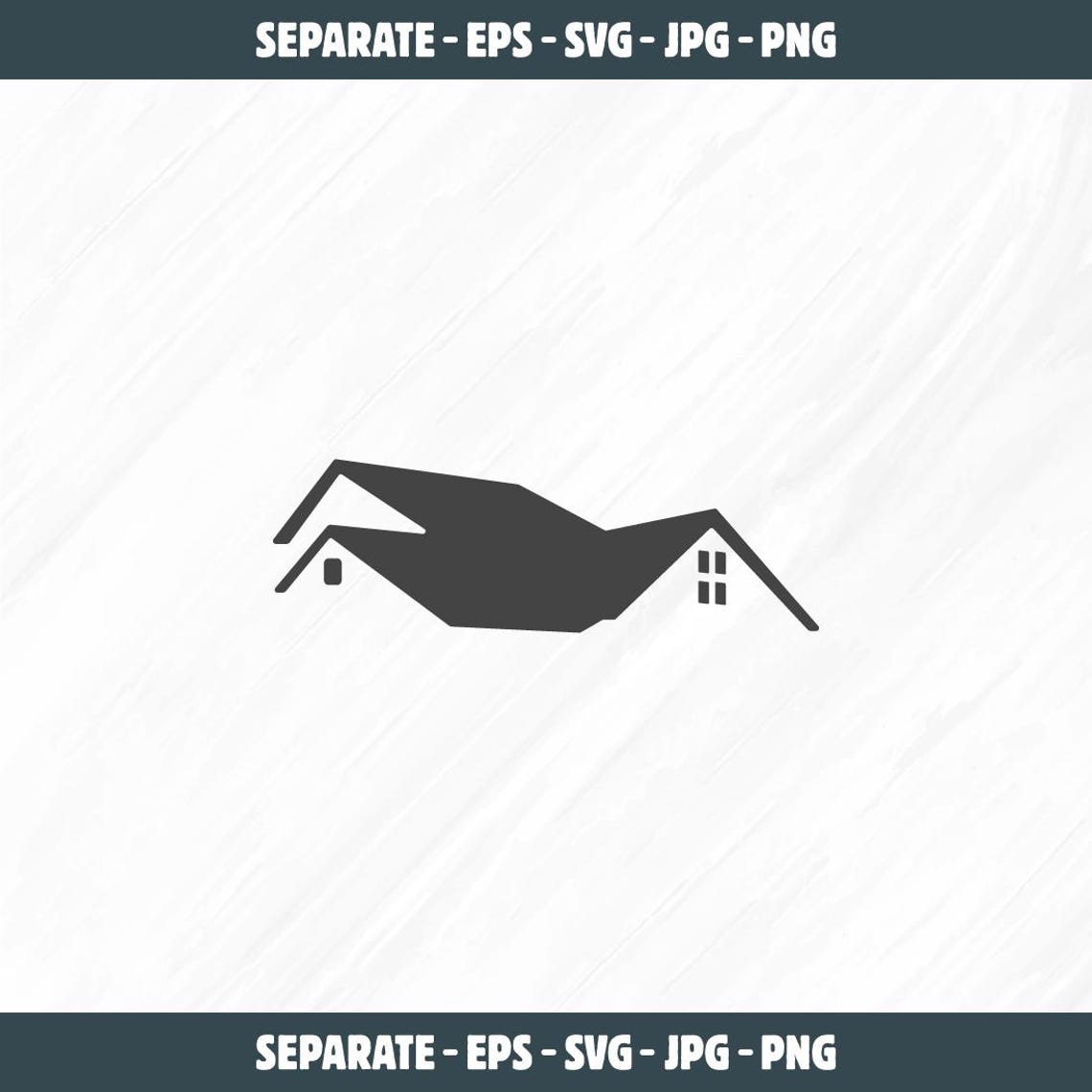 House Roof Silhouette Vector Set (digital Download) - Etsy