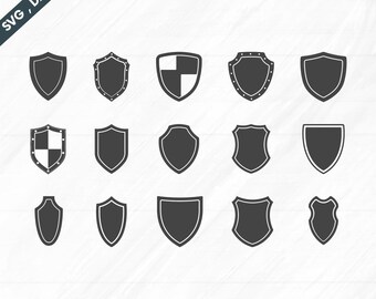 Schilden silhouet SVG-bundel (digitale download)